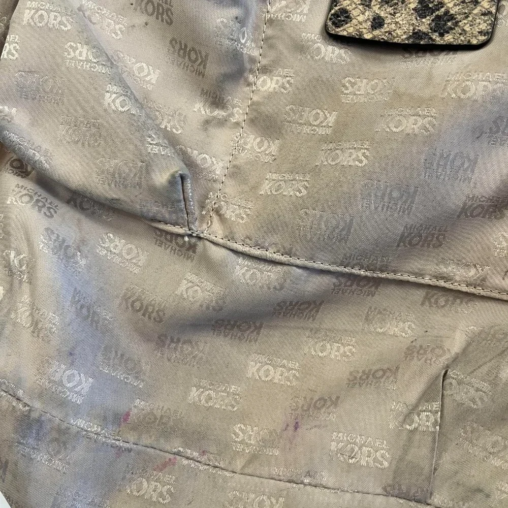 VINTAGE MICHAEL KORS - Faux Snakeskin / Slouchy Hobo Bag - Boho Chic